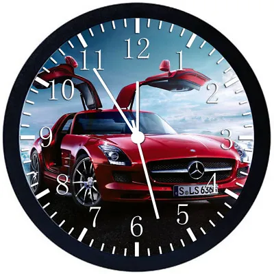 Mercedes-Benz SLS AMG Black Frame Wall Clock W324 • $19.95