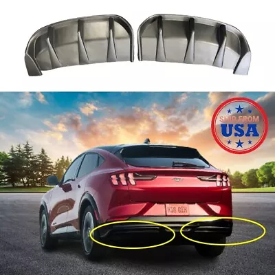 (Black PP) For Ford Mustang Mach-E 2021-2022 Rear Bumper Diffuser Lip Spoiler • $132.99