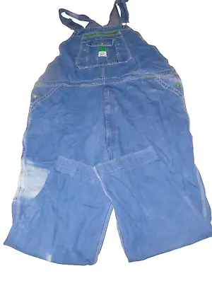 Liberty Bib Overalls Mens  Blue Carpenter Denim Work Coveralls Fade Spots 50X30 • $20.97