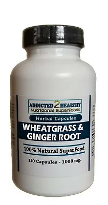 $12.99 • Buy 120 Wheatgrass & Ginger Root Capsules | Digestion, Alkalinity, Nutrients & More