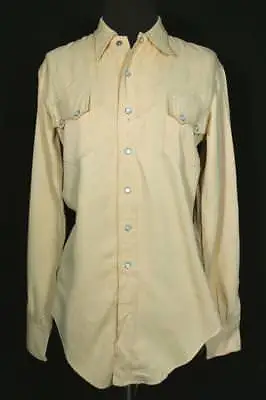 Rare Vintage 1950's Custom Texas Chamois Gabardine Western Shirt Size Small • $85