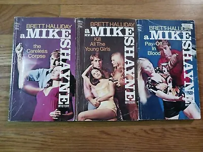 Brett Halliday Mike Shane Kill Young Girls Careless Corpse Pay-Off Blood Lot • $15