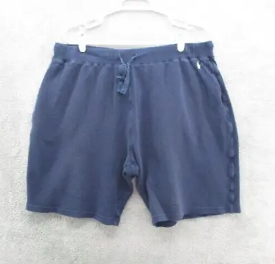 Ralph Lauren Shorts Mens XL Blue Sweat Gym Athletic Jogger Waffle Knit Adult • $17.49