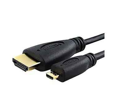 HDMI Type A To Micro HDMI Type D Gold Plated Cable V1.4 1440p 4K Various Lengths • £5.49