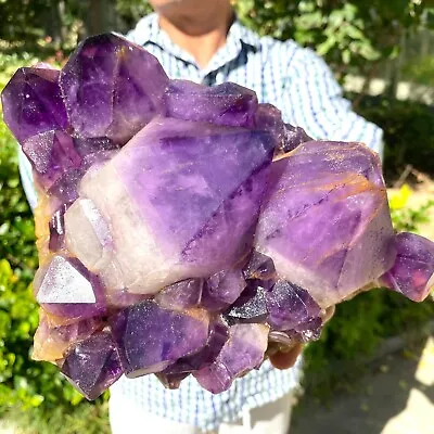 9.7LB Natural Amethyst Point Quartz Crystal Rock Stone Purple Mineral Spe • $0.99