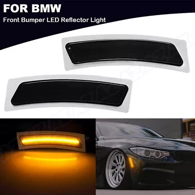 Front Bumper Smoke Reflector Side Marker Lights For BMW F30 4 Series F32 F33 F36 • $35.99