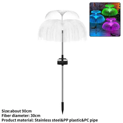 Solar Power Garden Lights LED 7Colors Changing Jellyfish Stake Lamp Outdoor BG • £7.80