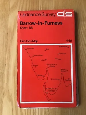 1965 Ordnance Survey One Inch Map 88 Barrow-in-Furness (incl Dalton-in-Furness ) • £4.95