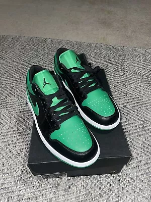 Nike Air Jordan 1 Low Black Lucky Green Size 11 • $73