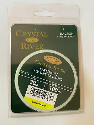 Crystal River Dacron Fly Line Backing ( 30 Lb X 100 Yd ) Chartreuse FL-130C Fish • $8.99