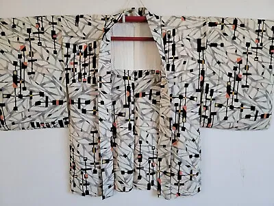 Vintage Japanese Silk Kimono RobeHaori 8 • $57.15