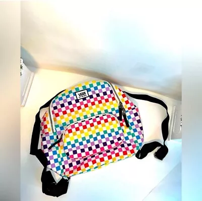 Pre-Owned VANS Old Skool III Rainbow Checkerboard Backpack Casual School • $9.99