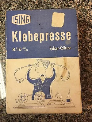 Vintage German Ising Klebepresse Film Splicer 8/16 Mm With Instructions • $7