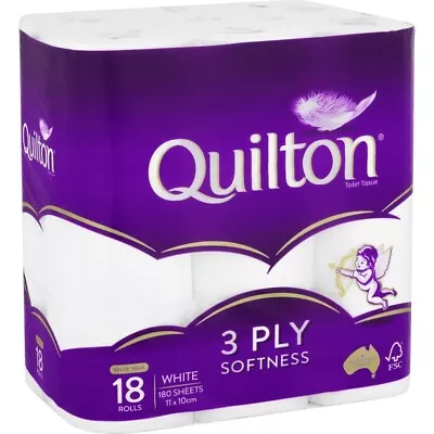 Quilton 3ply White Toilet Tissue 18pk • $22