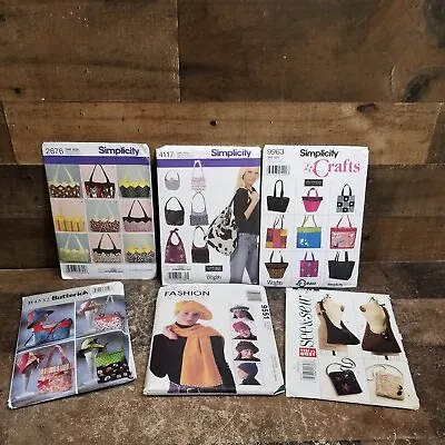 Bags Totes & Purses Sewing Patterns LOT OF 6 McCalls Simplicity Butterick • $12.95