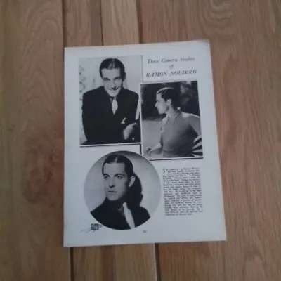 £2.40 • Buy Ramon Novarro 3 Camera Studies - Picture Page - Picture Show 1936 - 8x10in  FF49