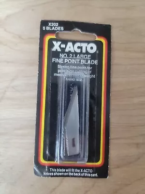 X-Acto X202 #2 Large Fine Point Blade Quantity Of 5 • $6.99