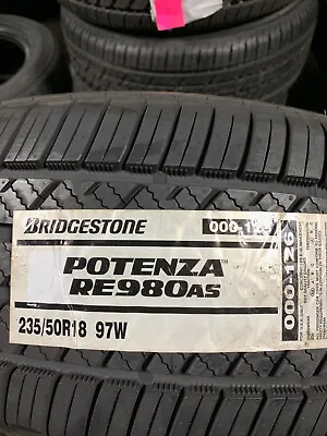 2 New 235 50 18 Bridgestone Potenza RE980AS Tires • $295