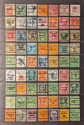 US Stamps 63 Precancels From Ross To Zanesville Ohio.  Ship O/S $2 • $2