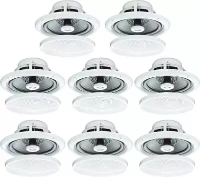 8x 5inch 80w Moisture Resistant Ceiling Speakers For Bathroom Or Kitchen B402 B • £68.99