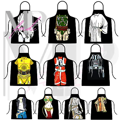 Star Wars Aprons Pick-A-Character Fun Adjustable Kitchen Grill Costume Cosplay • $11.68