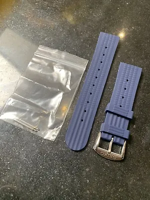 For SEIKO Willard Prospex Turtle Tuna 22mm Genuine Silicone Watch Strap Blue • £32.99