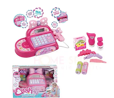 £14.99 • Buy Pink Electronic Cash Register Till Kids Role Play Leaning Toy Real Calculator