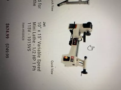 $625 • Buy Jet Mini Lathe, Perfect Condition Only Used For Trial Purpose.  
