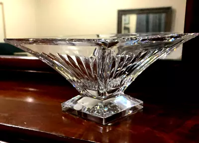 Waterford CLARION Deep Cut Crystal Square Compote Bowl 6 X 6  Pedestal Base • $45.50