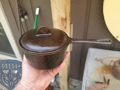 Vintage Cast Iron 1 Quart Sauce Pan W/lid • $35