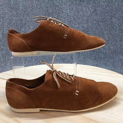 Zara Man Shoes Mens 40 Casual Oxford Comfort Brown Leather Lace Up Low Top • $24.69