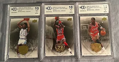 3 Michael Jordan BCCG Mint 10 MJ LEGACY COLLECTION #s 5 20 And 63 • $25