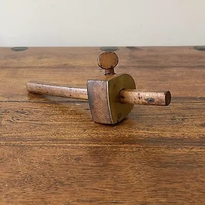 Vintage Brass Faced Adjustable Carpentry Marking Gauge; England. • £10