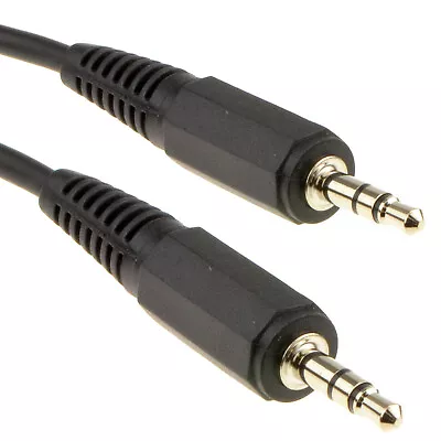 2m 3.5mm Jack MP3 PC TV Soundbar Ipod Mobile Phone Car AUX OUT Audio Cable Lead • £4.27