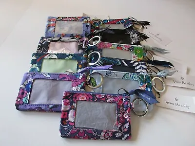 Vera Bradley Zip ID Case With Keychain In A Variety Of Prints New With Tag • $12.75
