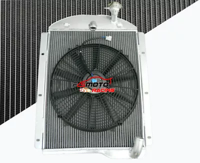 3 Row Aluminum Radiator+FAN FOR Chevy PickUp Trucks 1941-1946 41 42 43 44 45 MT • $285