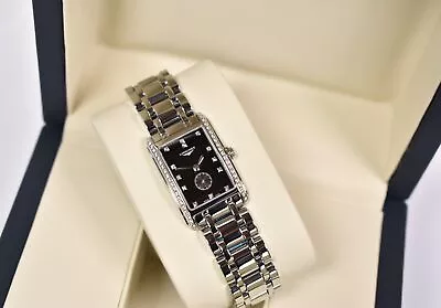 Longines DolceVita Steel Black Dial W/ 59 Diamonds Women's Watch L5.255.0.57.6 • £2100