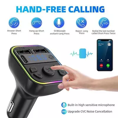 Handsfree Bluetooth FM Transmitter Car Kit Radio MP3 Player/USB Adapter Charger • $5.26