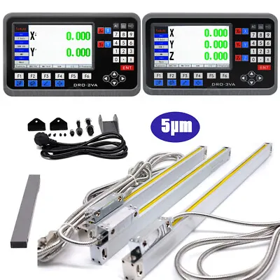 2/3Axis Digital Readout LCD DRO Display Encoders TTL Linear Glass Scale 4''-80'' • $54.51