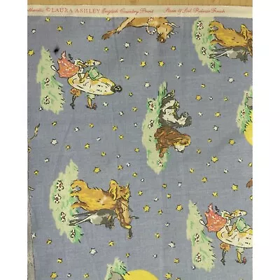 Authentic Laura Ashley English Country Nursery Rhymes Cotton Fabric Sew Quilting • $20