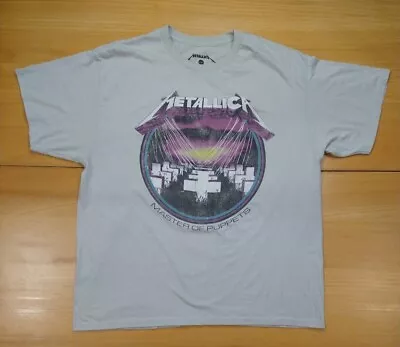 Metallica Master Of Puppets 80s Album 2XL Gray Heavy Metal Rock Band T Shirt • $11.99