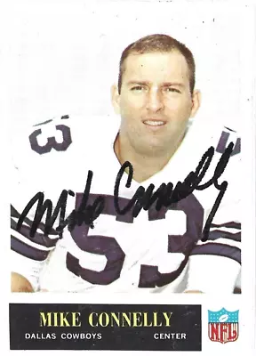 Mike Connelly 1965 Philadelphia Autographed Football Card #45 Dallas Cowboys NFL • $24.99