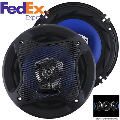 2Pcs Car Coaxial Speaker 6.5 Inch 500W Full Range Frequency Speakers For Car SUV • $54.99