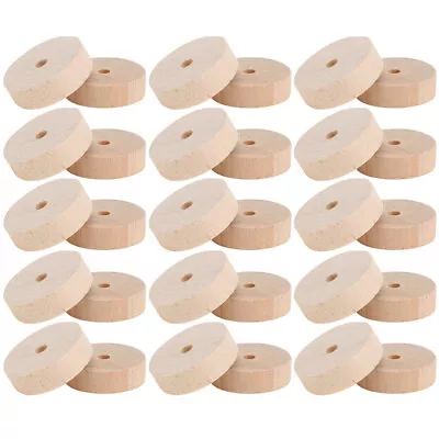 30pcs Unfinished Wooden Wheels For DIY Model Cars And Crafts • £11.55