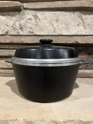 KF Kitchen Fair Cast Aluminum Stock Pot Vintage Dutch Oven Black 8 Quart  • $45