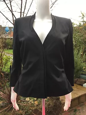 THIERRY MUGLER COUTURE Vintage Black Jacket Size 10/12 • $188.22