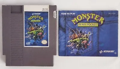 Monster In My Pocket NES W/ Manual Cleaned & Tested  Authentic  • $102.99