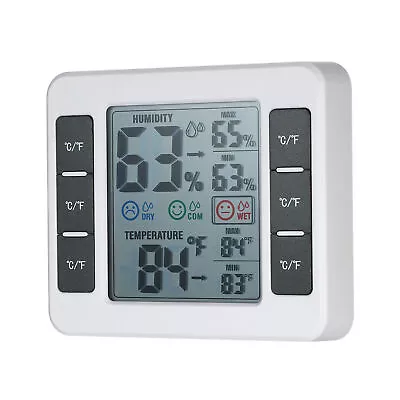 LCD Indoor  Hygrometer ℃/℉ Temperature Humidity Gauge Meter A8D9 • £12.49