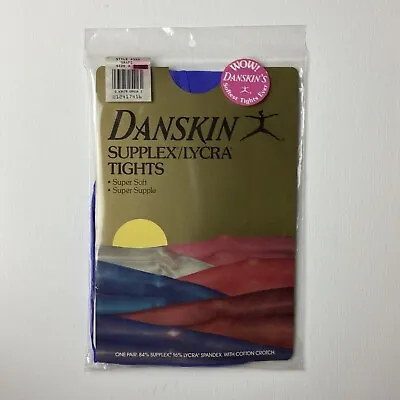 Vtg 80s Danskin Supplex Lycra Spandex Tights Purple Grape Size A Small Dance NOS • $29