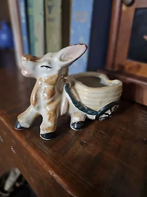 💥Vintage Donkey Cart Planter Beautiful Piece Made In Japan GUC • $5